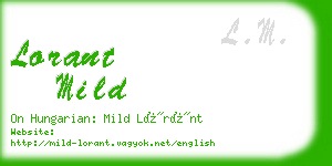 lorant mild business card